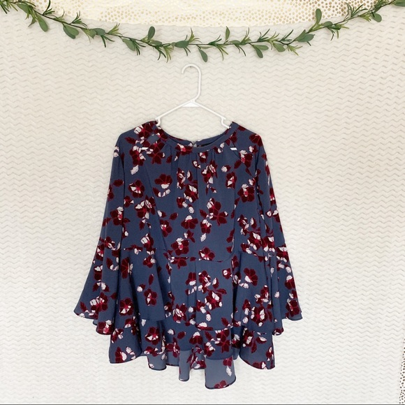 Lane Bryant Tops - Lane Bryant | Floral Cut-Out Flowy Top | 20